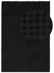 Черен килим подходящ за пране 120x170 cm Bubble Black – Mila Home