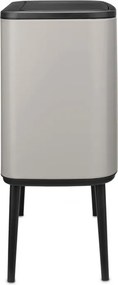 Кош за боклук Brabantia Bo Touch 1010454, 3x11 л, Плавно и безшумно отваряне, Голям отвор, Сив