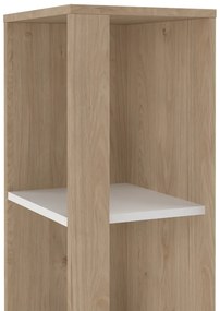 Етажерка за книги в дъбов декор в бял и естествен цвят 41x205 cm Sign - Tvilum