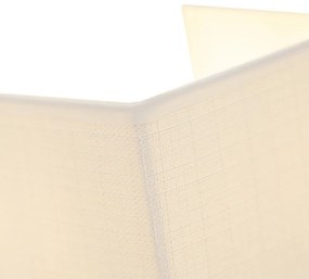 Модерна стенна лампа от юта, бяла, с текстилен абажур - Vete