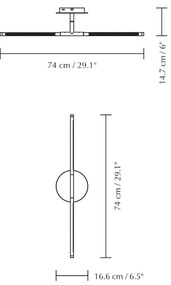 Черна метална LED затъмняваща се стенна лампа Omni Wall – UMAGE