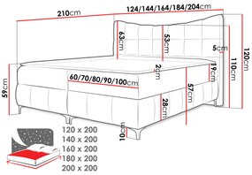 Тапицирано легло Nova-Beraman-120 x 200