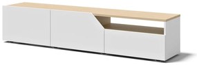 Бяла маса за телевизор от дъб 180x38 cm Verone - TemaHome