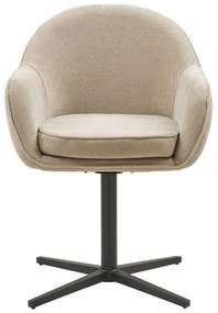 Светлосиви тапицирани трапезни столове в комплект с подлакътници 2 бр. Tamera – House Nordic