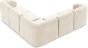 Бежов шенилов ъглов диван Lani – Makamii