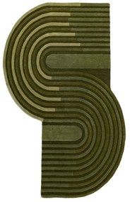 Зелен ръчно изработен вълнен килим 150x240 cm Conway Retro – Flair Rugs