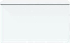 Кутия за съхранение, бяла, 60x35x35 см, инженерна дървесина