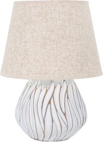 Бежова настолна лампа с текстилен абажур (височина 48 cm) Honduras – Mauro Ferretti