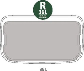 Кош за боклук Brabantia Bo Touch 651105, 36 л, Плавно и безшумно отваряне, Голям отвор, Сив