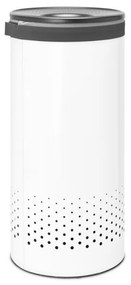 Кош за пране Brabantia 1004178, 35 л, Пластмасов капак, Пълнене без отваряне, Вентилационни отвори, Бял