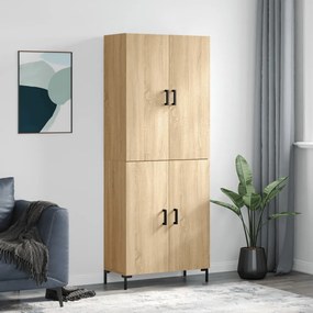 3195678 vidaXL Висок шкаф, дъб сонома, 69,5x34x180 см, инженерно дърво