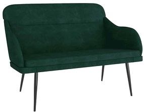 351447 vidaXL Пейка, тъмнозелена, 110x76x80 см, кадифе