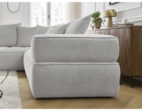 Светлосив шенилов ъглов диван (ляв ъгъл/L форма) Whesley – Bobochic Paris