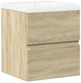 3325032 vidaXL Комплект мебели за баня от 2 части, дъб сонома, инженерно дърво