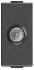 VIMAR 09300.01.CM Коаксиална TV розетка един. с мъжки конектор TV-RD-SAT 1db,Карбон мат 1M  NEVE UP