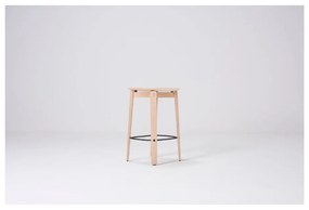 Бар стол от масивен дъб в естествен цвят (височина на седалката 65 cm) Nora – Gazzda