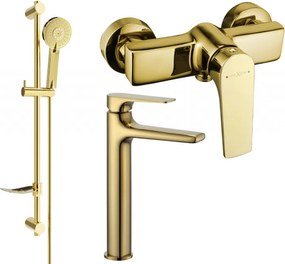 Mexen Lynx DF40 душ комплект, златист - 745914DF40-50