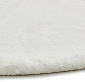 Бял килим , ⌀ 120 cm Teddy - Think Rugs