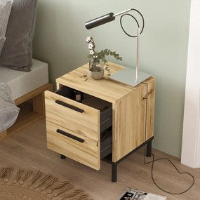 Нощно шкафче в естествен цвят Signor - Kalune Design