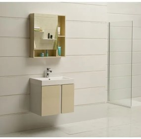 Конзолен PVC шкаф ICP 6087 Beige с умивалник, 60.8x41x55см