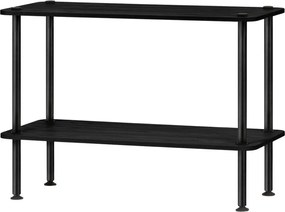 Черен стелаж от декор от дъб 80x54,5x35 cm Teidi – noo.ma