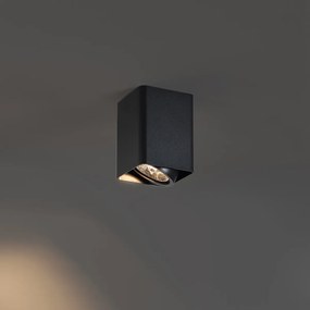 Дизайнерски повърхностно монтиран прожектор черен GU10 70 мм, въртящ се и накланящ се - Vox