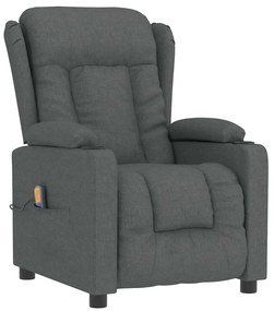 339059 vidaXL Масажен стол, тъмносив, текстил