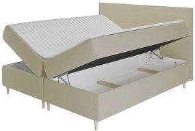 Тапицирано легло Flo с матрак и топ матрак-Prasino-180 x 200