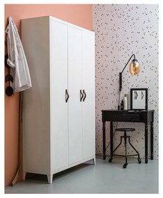 Тоалетка от борова дървесина в черен цвят Romy - WOOOD