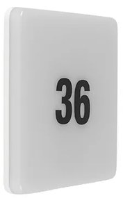 Модерна квадратна стенна лампа с LED и стикер с номера - Plater