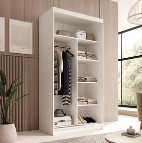 Гардероб Flux 100 плъзгащ се-Leuko-Мауро