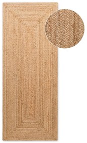 Двустранна/ръчно изработена ютена пътека в естествен цвят 80x200 cm Juno – Hanse Home