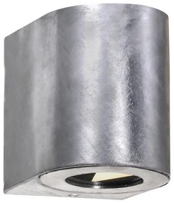 Nordlux - LED външно стенно осветително тяло CANTO 2xLED/6W/230V IP44 сребристо