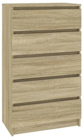 823019 vidaXL Скрин с чекмеджета, дъб сонома, 60x36x103 см, инженерно дърво