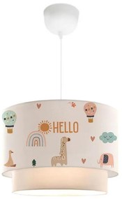 Полилей за детска стая CANDY 1xE27/40W/230V бял/многоцветен