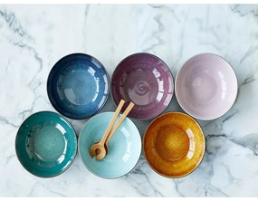 Черна/синя глинена купа ø 30 cm Gastro Dark Blue/Black – Bitz