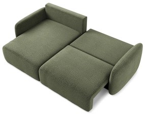 Зелен разтегателен ъглов диван с място за съхранение (ляв ъгъл) Kalena – Makamii