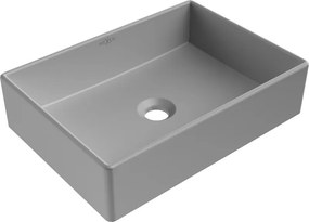 Mexen Goya мивка върху плот 45 x 32 см, светло сив мат - 22184561