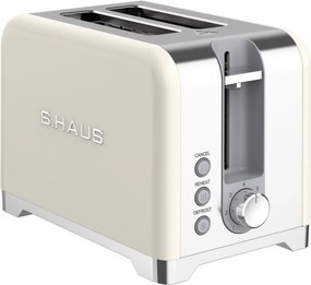 Тостер за хляб Swiss Haus SH-TO2020, 900W, 7 нива на изпичане, Размразяване, Претопляне, Отказ, Звуков сигнал, Кремав