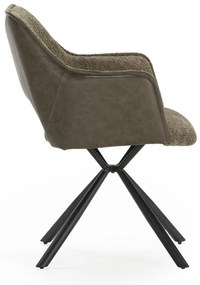 Зелени тапицирани трапезни столове в комплект с подлакътници 2 бр. Mariel – Marckeric