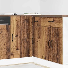 854316 vidaXL Долен кухненски шкаф, Lucca, старо дърво, инженерно дърво