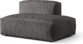 Сив кадифен модул за диван (десен ъгъл) Martina – Micadoni