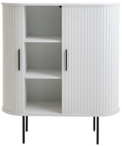 Бяло шкафче с плъзгащи се врати 100x118x40 cm Nola – Unique Furniture