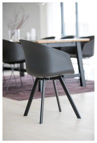 Трапезен стол в черно и сиво Moon - Interstil