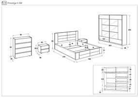 Спален комплект 160/200 Престиж + матрак