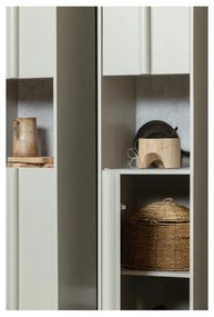 Кремав модулен шкаф от борова дървесина 40x210 cm Basu - WOOOD