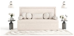 Бежово тапицирано единично легло 80x200 cm Scala – Maison de Rêve