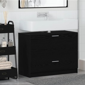 Sonata H Мивка шкаф Черен дъб 78x37x59 см Инженерна дървесина