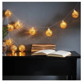 Eglo 411115 - LED коледен гирлянд GLITTER 10xLED/2xAA 1,65м топла бяла