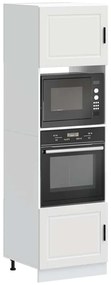 3315051 vidaXL Шкафове за фурна 2 бр Porto, бели, инженерно дърво